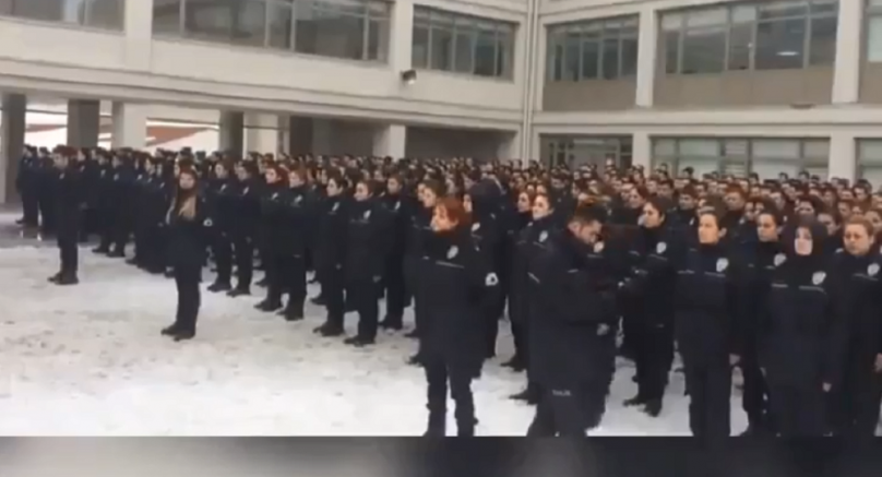 Polis okulunda ‘intikam yeminli’ tören 2017 yılına ait çıktı