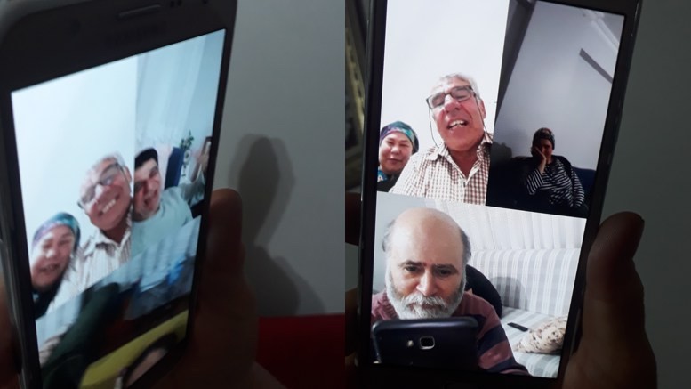 Akrabalar Video Konferansla Görüşüyor