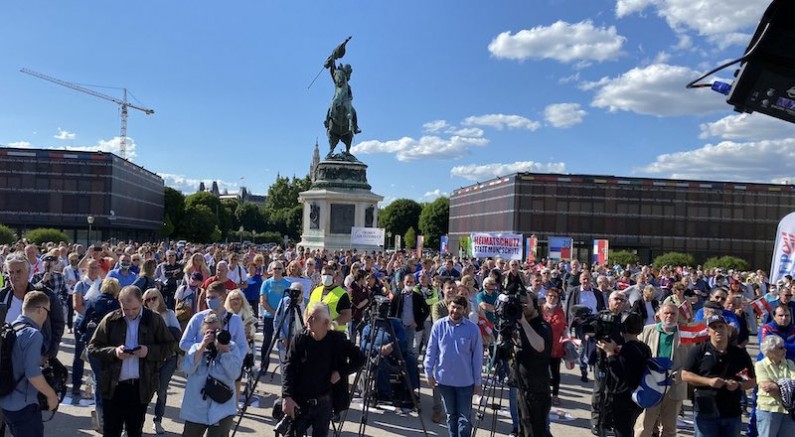 Viyana | FPÖ korona tedbirlerine karşı gösteri yaptı
