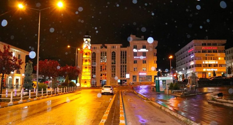 Yozgat’a Mayıs ayında kar yağdı