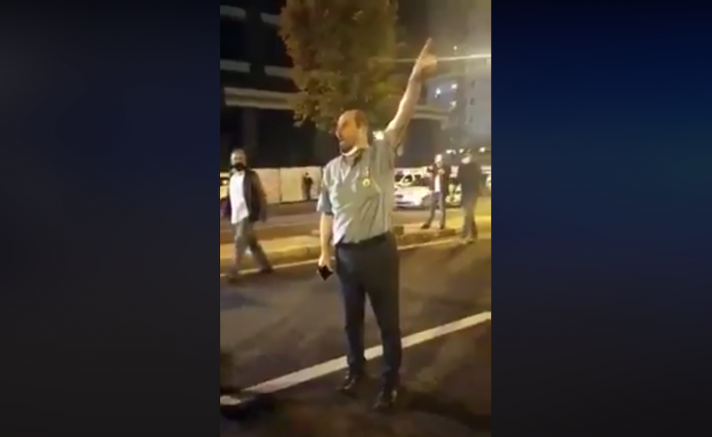 AKP Genel Merkezi önünde 15 Temmuz gazilerine müdahale…