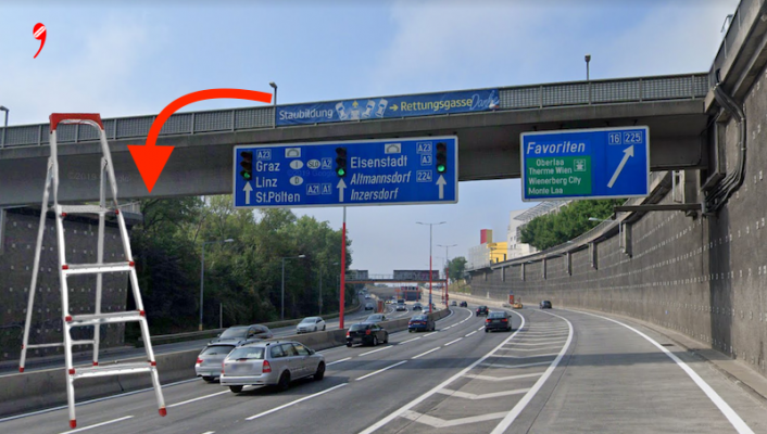 Genç Kızlar Viyana Otobanına Merdiven Attı