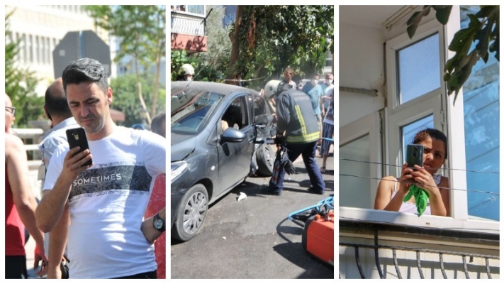 ”Nefes alamıyorum” diyen kazazedeyi görüntüleme yarışına girdiler