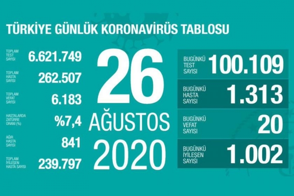 Türkiye | Son 24 saatte 20 kişi daha Kovid-19 nedeniyle hayatını kaybetti