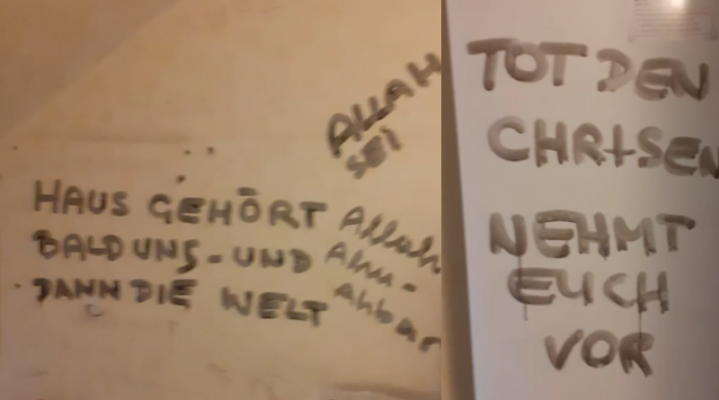 Viyana’da Bina Duvarına, Nazi Diksiyonuyla IŞİD Sloganı Yazıldı