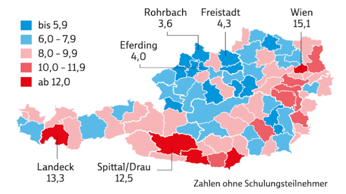 Avusturya’da İşsizlik Bölgesel Farklılık Gösteriyor
