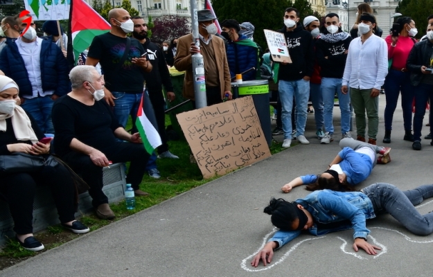 Viyana’daki İsrail Karşıtı Gösteride Siyonist Rejim Vurgusu