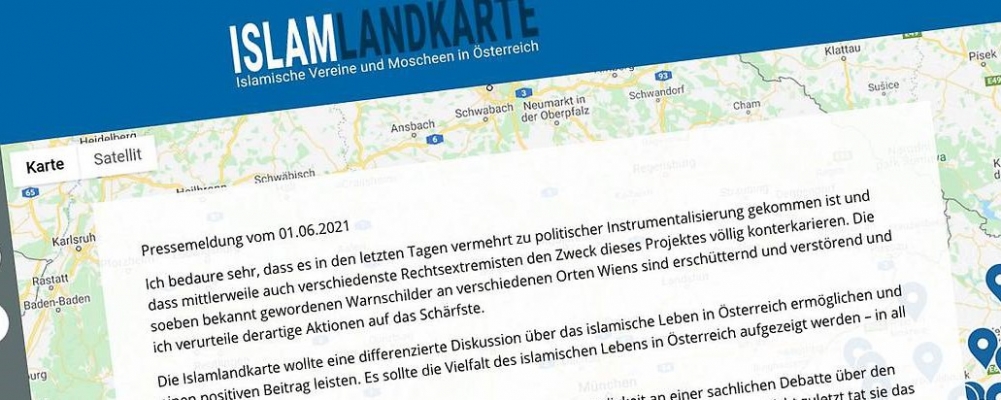 “Islam-Landkarte” bis auf weiteres eingeschränkt