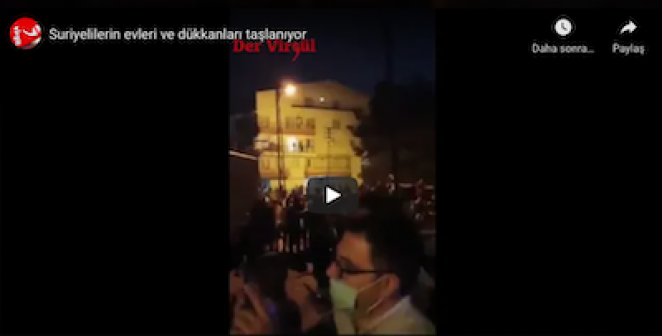 Suriyelilerin evleri ve dükkanları taşlanıyor