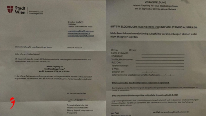 Avusturya Vatandaşlığına Müracaat Dahi Etmeyenler, Vatandaşlığa Geçiş Törenine Davet Edildi