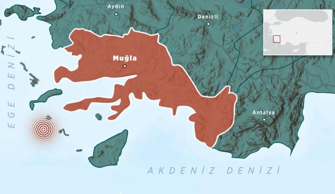 Muğla’nın Datça İlçesi Açıklarında Deprem