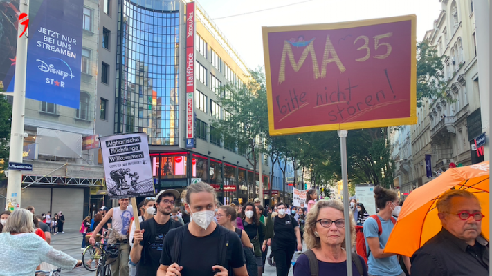 “Afganistan Halkıyla Dayanışma Gösteriyoruz!” Yürüyüşünde MA 35 Vurgusu