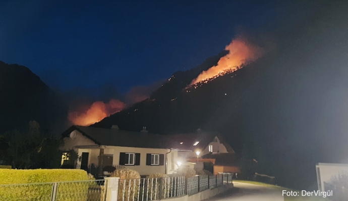 Avusturya’da şimdiye kadarki en büyük orman yangını