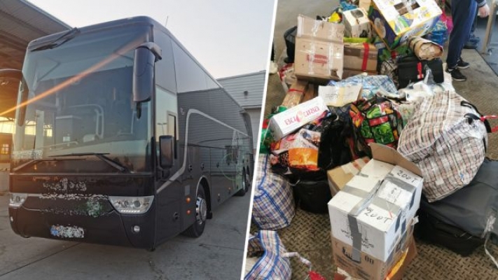 Avusturya sınır kapısında 1.2 ton kaçak gıda ve alkol taşıyan otobüs yakalandı