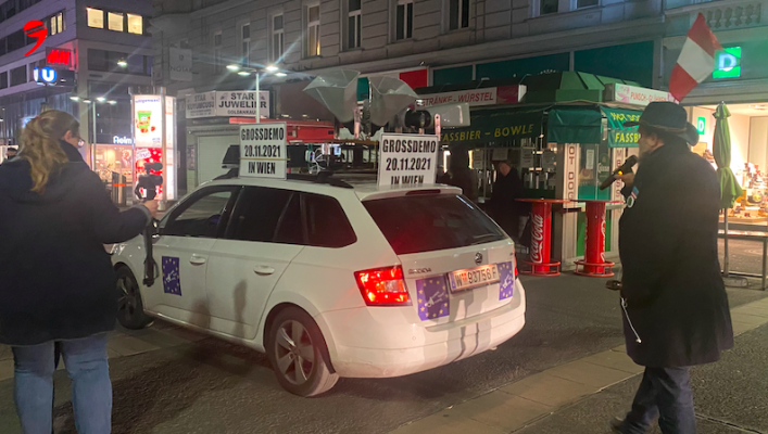 Viyana sokaklarında aşı karşıtlarından anonslu çağrı