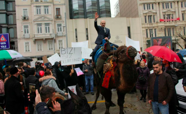Deve ve eşek ile PCR protestosu