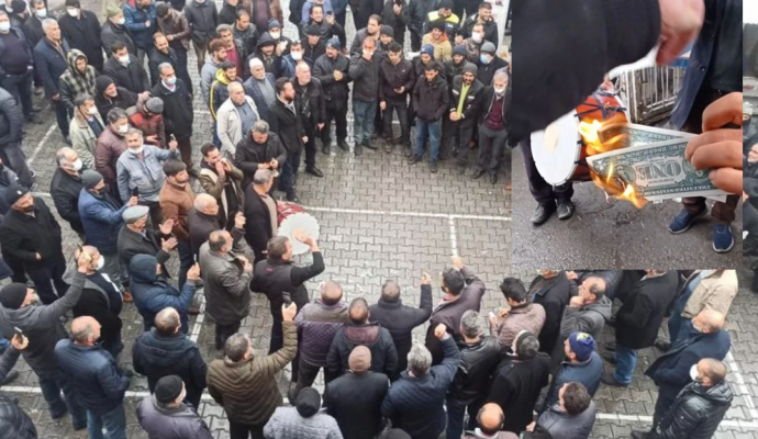 Esnaf dolar yakıp, davul zurnalı kutlama yaptı