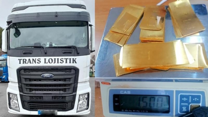 Türkiye plakalı araçta 4,5 kilo altın yakalandı