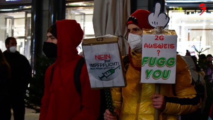 Viyana’da aşı karşıtlarının korsan gösterisinde olaylar çıktı | 5 Gözaltı