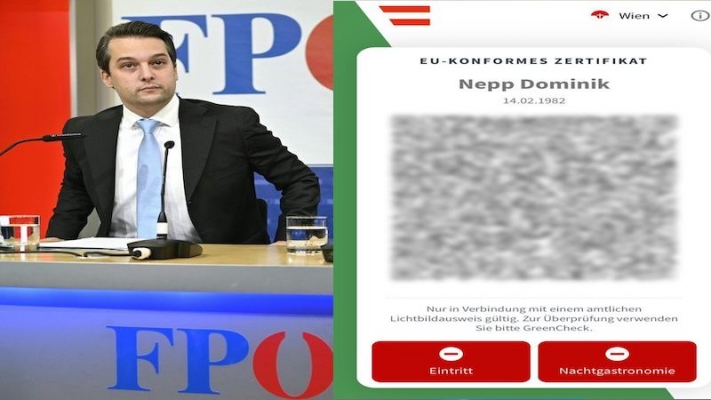 Aşı vurulan, aşı karşıtı FPÖ Viyana lideri, aşı pasaportunun sona ermesini eleştirdi