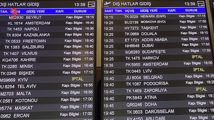 Ukrayna seferleri iptal edildi