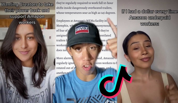 70 TikTok fenomeni Amazon çalışanları ile dayanışma içinde