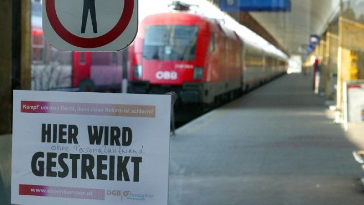 Avusturya demiryolu işçileri greve gidiyor