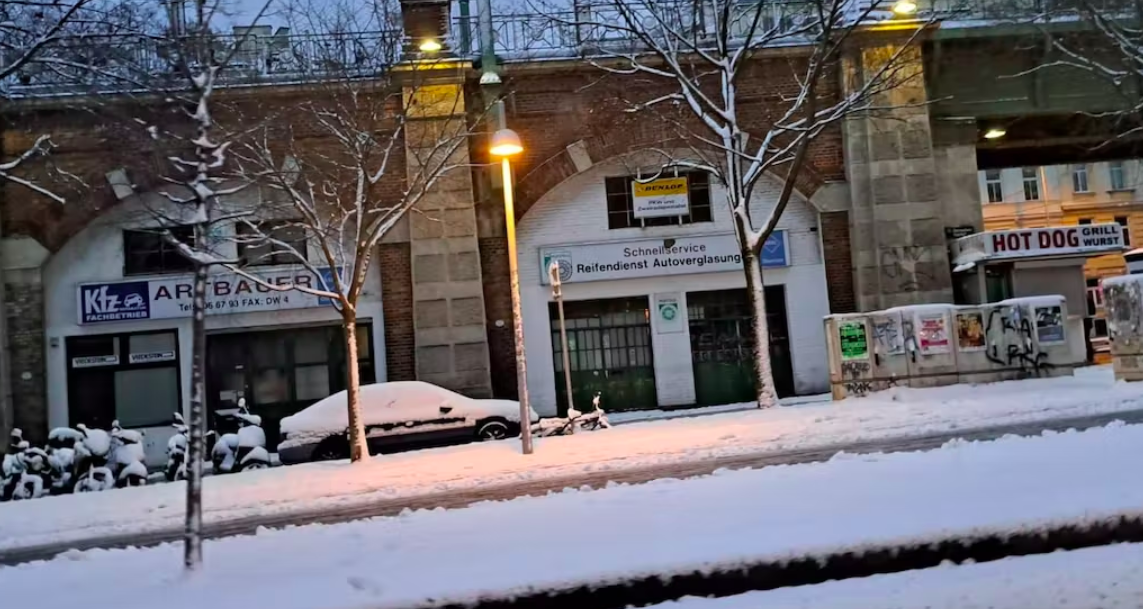 Başkent Viyana’ya beklenen kar yağışı gerçekleşti