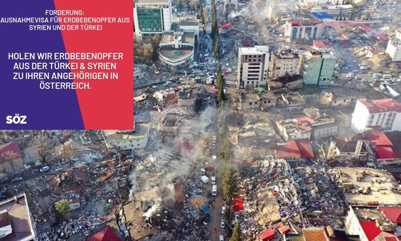 SÖZ Partisi’nden, “Suriye ve Türkiye’den deprem mağdurları için vize muafiyeti” talebi