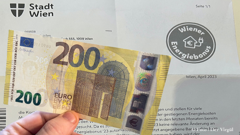 Bu mektubu alan Viyanalılara 200 Euro yardım veriliyor