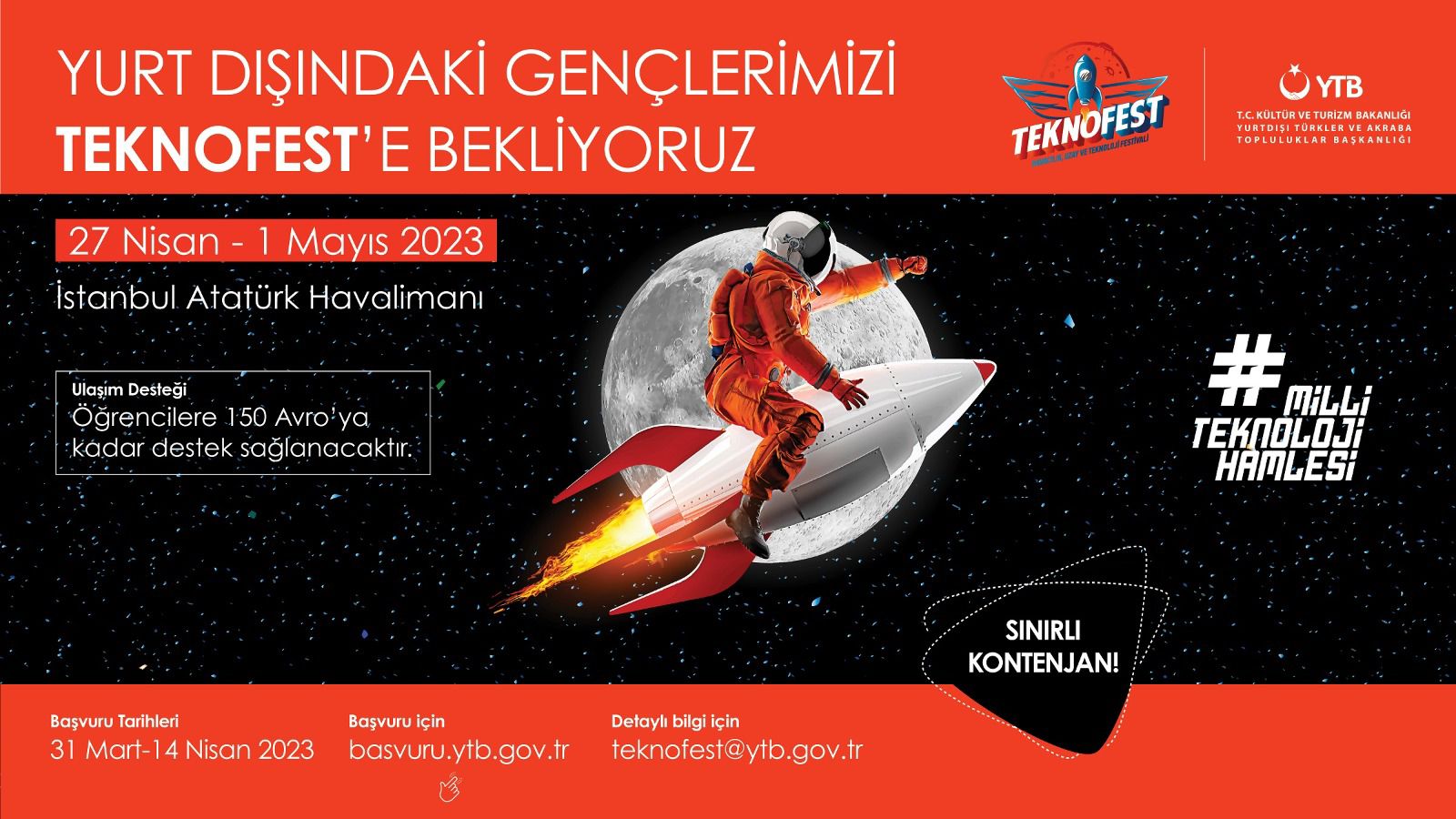 YTB’den yurt dışındaki gençlere TEKNOFEST’e katılmaları için destek