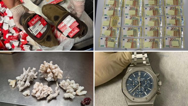 Viyana’da Türkiye’den gelen 602 bin Euro değerinde mücevhere ve 559 bin Euro nakit paraya el konuldu