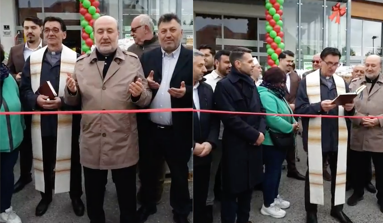 Market açılışında dinler arası diyalog mesajı