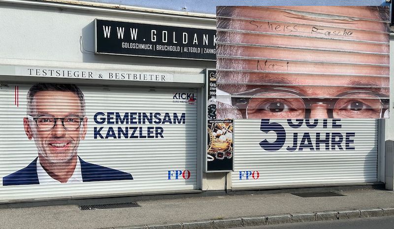 Schriftangriff auf Geschäft des FPÖ-Kandidaten Mehmet Özay