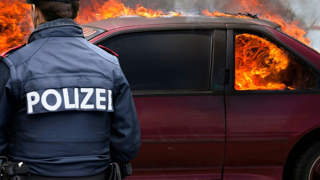 Arka koltukta ceset | Viyana’da yanan otomobilden şok edici bulgu