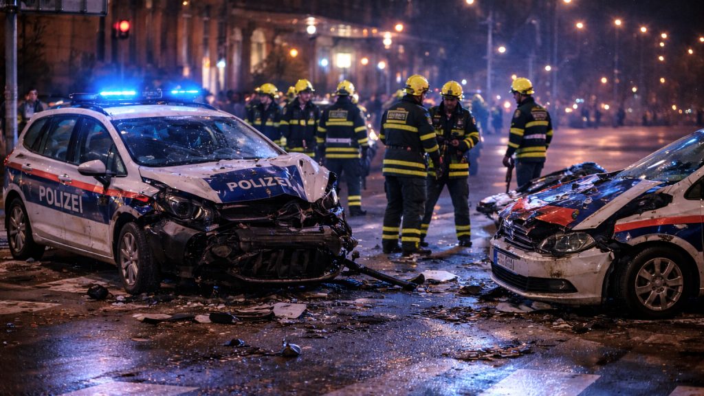 Görevdeki polis araçları çarpıştı, memurlar ağır yaralandı