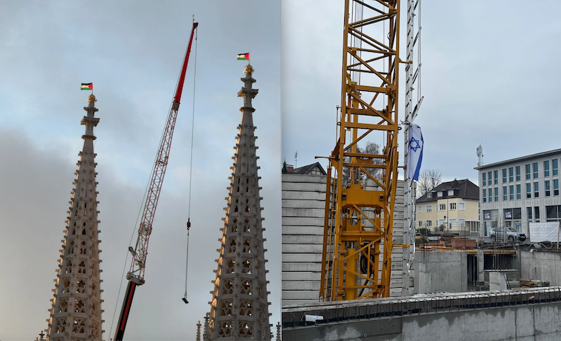 Palästinenser-Flagge an Kirche, Israel-Flagge an Moschee: Österreich im Fahnen-Konflikt