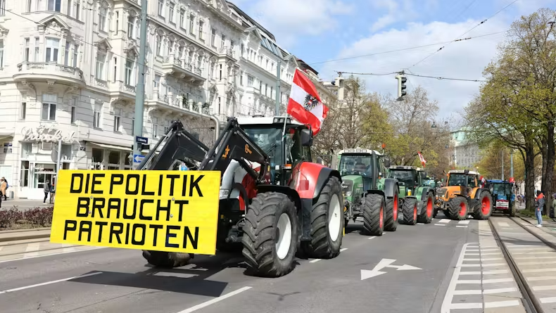Viyana’da traktör ablukası | çiftçi protestosu