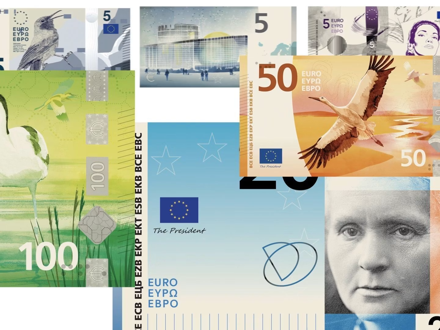 Yeni euro banknotları geliyor