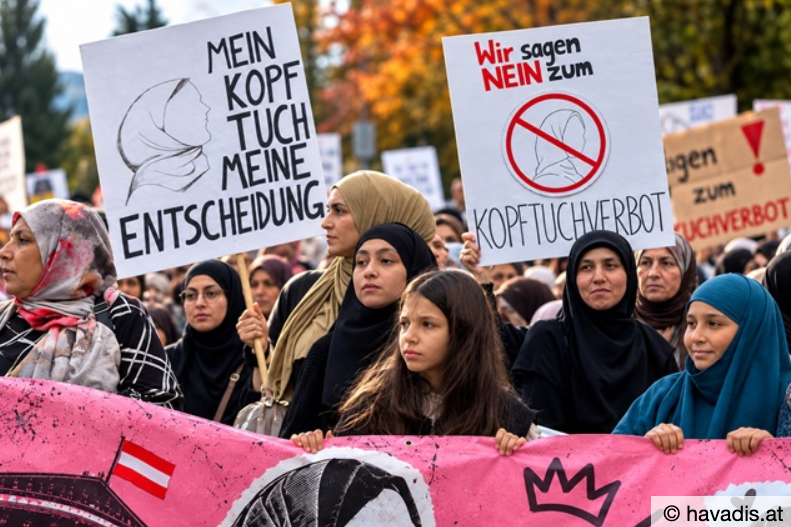 Başörtüsü yasağı Bregenz’de protesto edildi